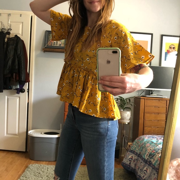 Floral Babydoll Blouse - Picture 1 of 6